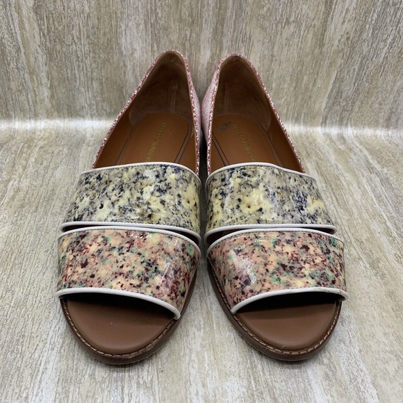 Rebecca Minkoff Sadie Slip on Open Toe Marble Flat‎ Shoes Womens 9M - Picture 3 of 9